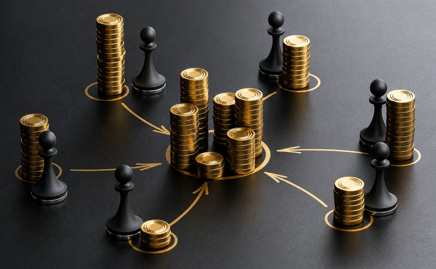 Many small investors pooling money to fund a real estate property.